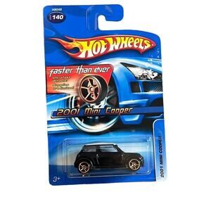 UNOPENED Hot Wheels Car - 2001 mini cooper 140 "Faster than ever"  (2005)